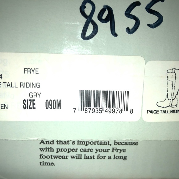 Frye Boots riding women's grey size 9 - Picture 4 of 7